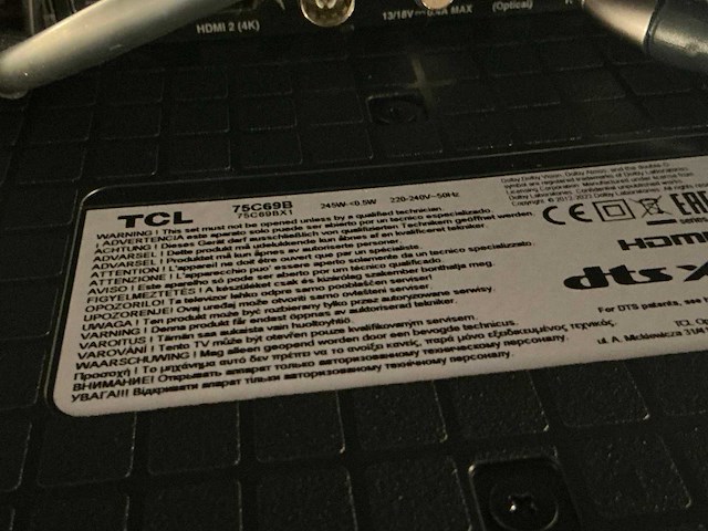 Tcl 75c69b 75” qled televisie - afbeelding 6 van  8
