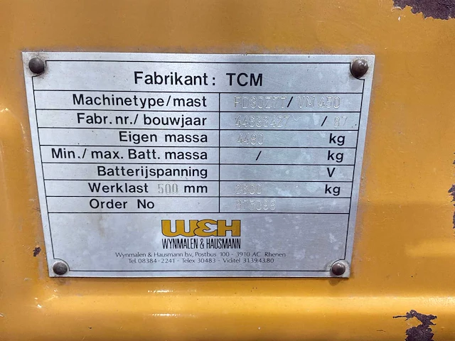 Tcm - 1987 - fd30t6 - vorkheftruck - afbeelding 2 van  18
