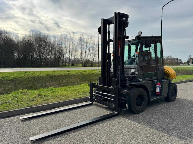 Tcm - fd-70-2 - 4m duplex, free-lift, side-shift, vorkversteller - vorkheftruck - afbeelding 1 van  15