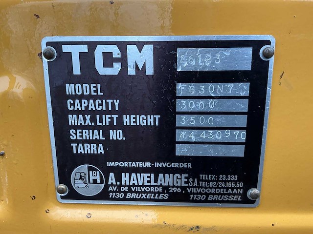 Tcm fg30n7 vorkheftruck - afbeelding 12 van  15