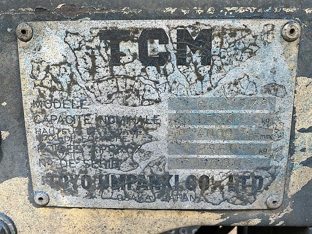 Tcm fh015z8 vorkheftruck - afbeelding 21 van  21