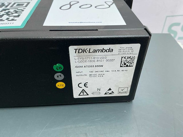 Tdk-lambda gom atos5 600w industriële voeding - afbeelding 3 van  3