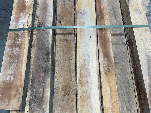 Teak balk 203x8-15 cm (12x) - afbeelding 2 van  3
