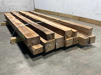 Teak balk 203x8-15 cm (12x) - afbeelding 3 van  3