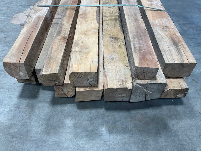 Teak balk 203x8-15 cm (12x) - afbeelding 3 van  8