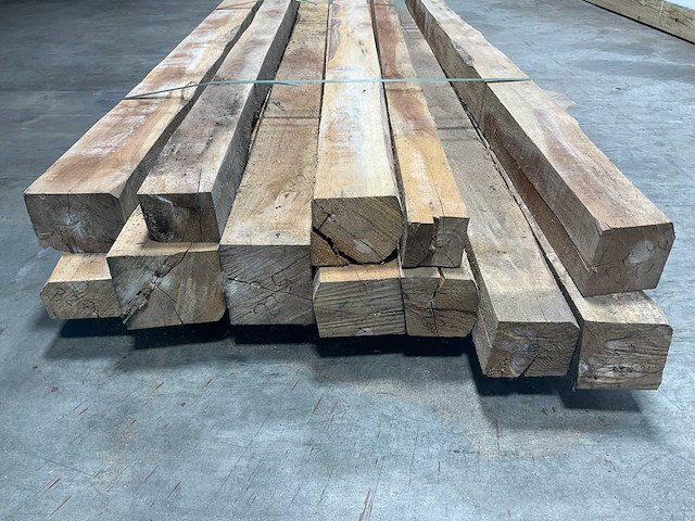 Teak balk 203x8-15 cm (12x) - afbeelding 5 van  8