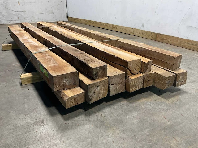 Teak balk 203x8-15 cm (12x) - afbeelding 8 van  8