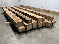 Teak balk 203x8-15 cm (12x) - afbeelding 8 van  8