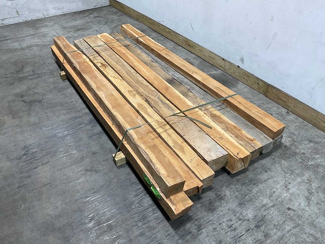 Teak balk 230x10-13 cm (10x) - afbeelding 1 van  9