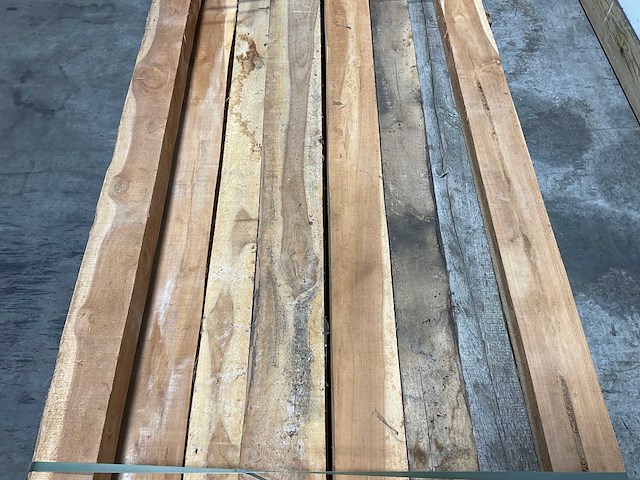 Teak balk 230x10-13 cm (10x) - afbeelding 4 van  9