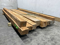 Teak balk 230x10-13 cm (10x) - afbeelding 3 van  5