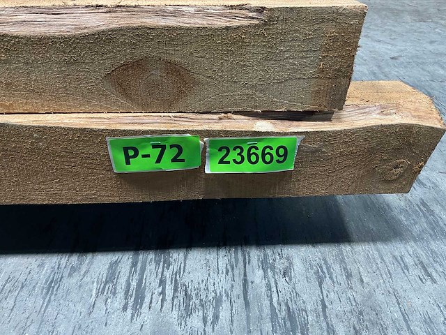 Teak balk 230x10-13 cm (10x) - afbeelding 4 van  5