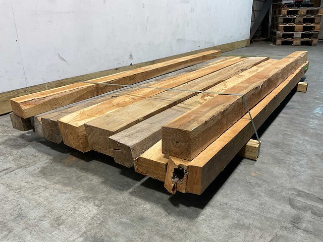 Teak balk 230x10-13 cm (10x) - afbeelding 5 van  5