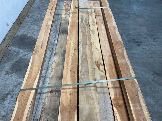 Teak balk 230x10-13 cm (10x) - afbeelding 1 van  4
