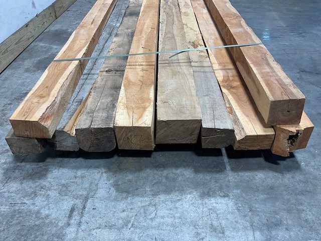 Teak balk 230x10-13 cm (10x) - afbeelding 4 van  4