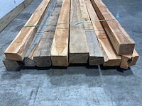 Teak balk 230x10-13 cm (10x) - afbeelding 4 van  4