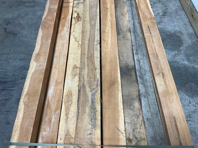 Teak balk 230x10-13 cm (10x) - afbeelding 4 van  9