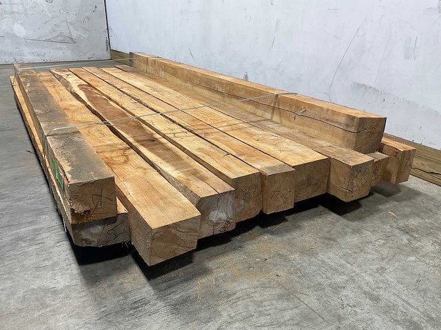Teak balk 230x10-15 cm (11x) - afbeelding 3 van  7