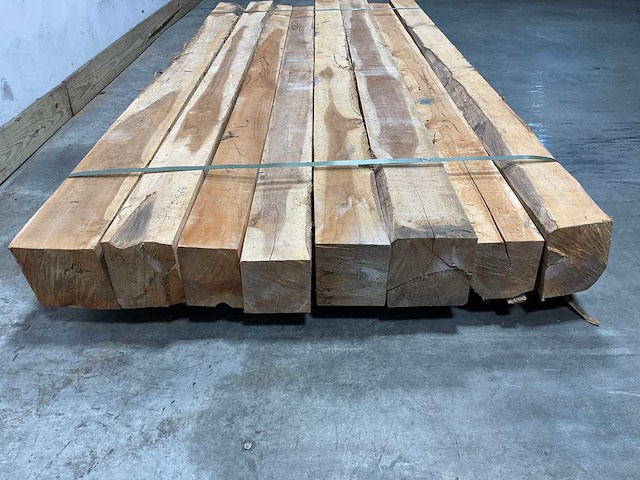 Teak balk 230x10-15 cm (8x) - afbeelding 8 van  8