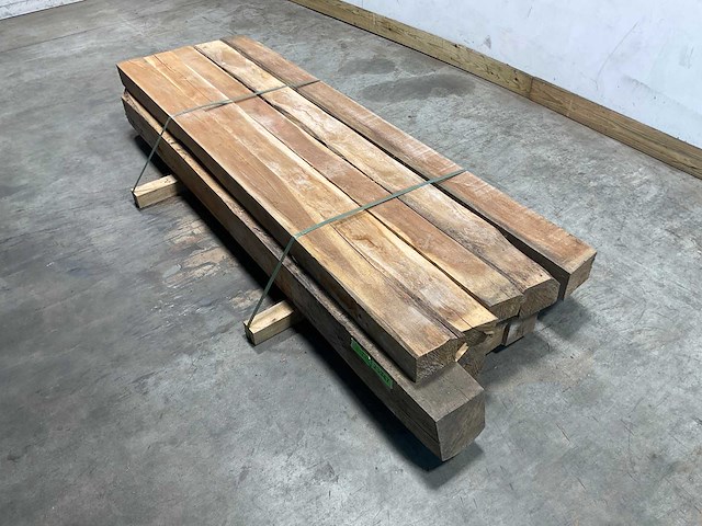 Teak balk 230x10-17 cm (11x) - afbeelding 1 van  7