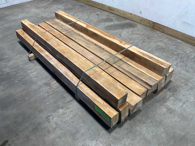 Teak balk 230x10-17,5 cm (9x) - afbeelding 1 van  8