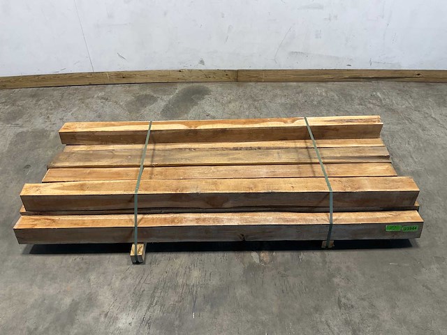Teak balk 230x10-17,5 cm (9x) - afbeelding 2 van  8