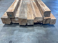 Teak balk 230x10-17,5 cm (9x) - afbeelding 3 van  8