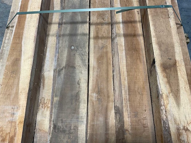 Teak balk 230x10-17,5 cm (9x) - afbeelding 4 van  8