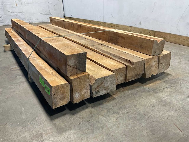 Teak balk 230x10-17,5 cm (9x) - afbeelding 7 van  8