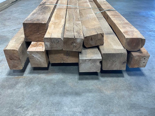 Teak balk 230x10-18 cm (11x) - afbeelding 5 van  8