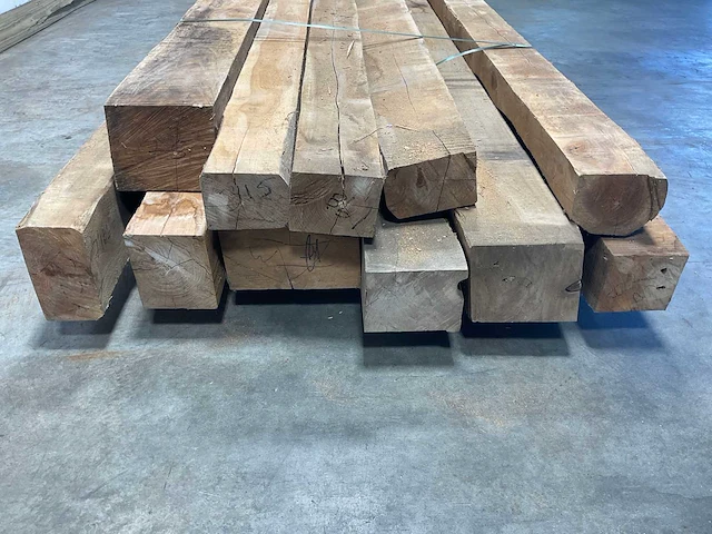 Teak balk 230x10-18 cm (11x) - afbeelding 5 van  8