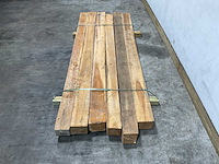 Teak balk 230x12-15 cm (6x) - afbeelding 3 van  9