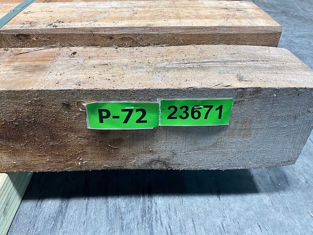 Teak balk 230x12-15 cm (6x) - afbeelding 7 van  9