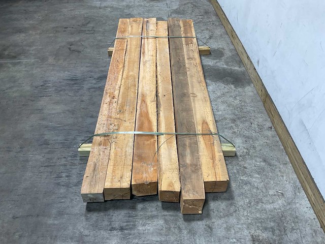Teak balk 230x12-15 cm (6x) - afbeelding 1 van  9