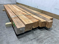 Teak balk 230x12-15 cm (6x) - afbeelding 3 van  9