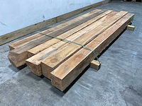 Teak balk 230x12-15 cm (6x) - afbeelding 8 van  9