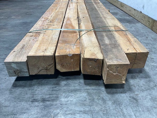 Teak balk 230x12-15 cm (6x) - afbeelding 9 van  9