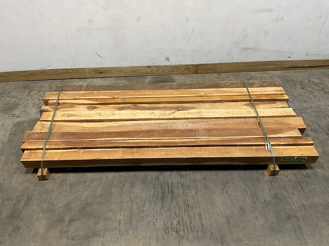 Teak balk 230x12-17 cm (9x) - afbeelding 2 van  8