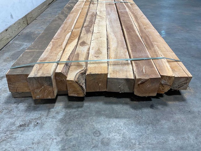 Teak balk 230x12-17 cm (9x) - afbeelding 8 van  8