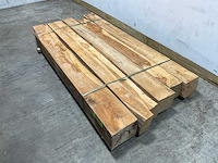 Teak balk 230x13-26 cm (6x) - afbeelding 1 van  7