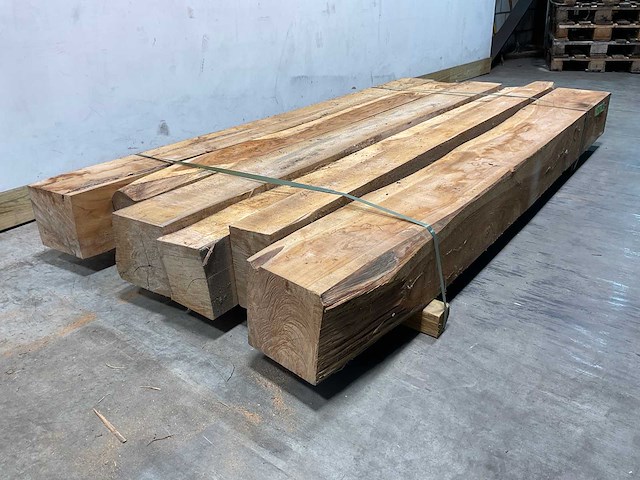 Teak balk 230x13-26 cm (6x) - afbeelding 5 van  7