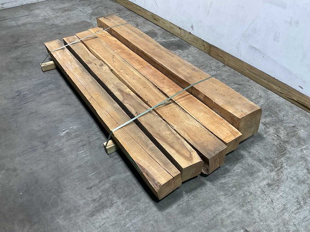 Teak balk 230x15-23 cm (5x) - afbeelding 1 van  8