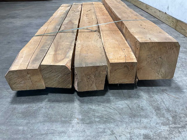 Teak balk 230x15-23 cm (5x) - afbeelding 5 van  8