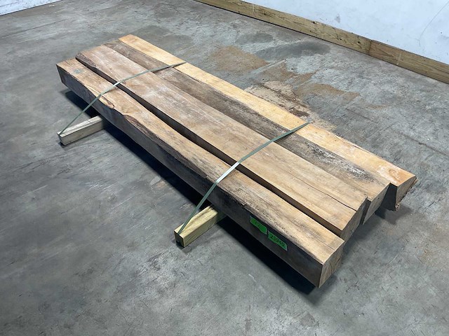Teak balk 230x15-24 cm (4x) - afbeelding 1 van  8