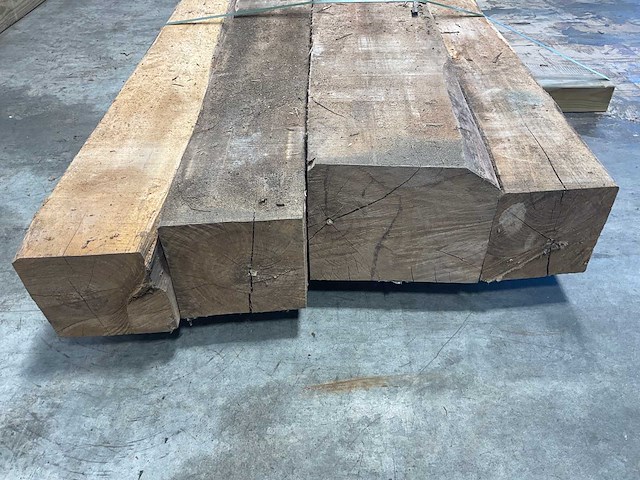 Teak balk 230x15-24 cm (4x) - afbeelding 7 van  8