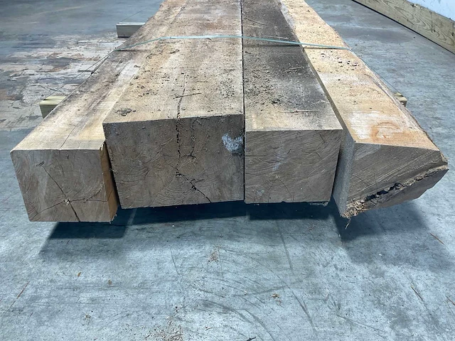 Teak balk 230x15-24 cm (4x) - afbeelding 4 van  8