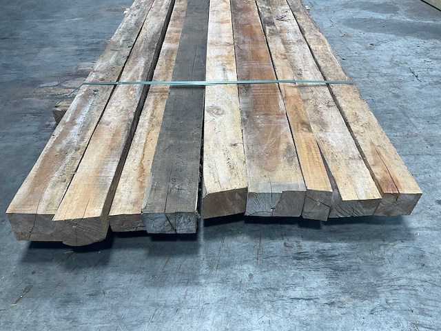 Teak balk 230x6-14 cm (9x) - afbeelding 5 van  8