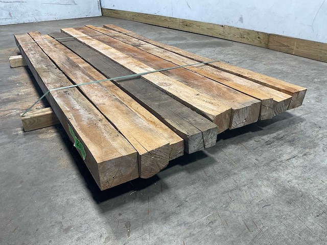 Teak balk 230x6-14 cm (9x) - afbeelding 7 van  8