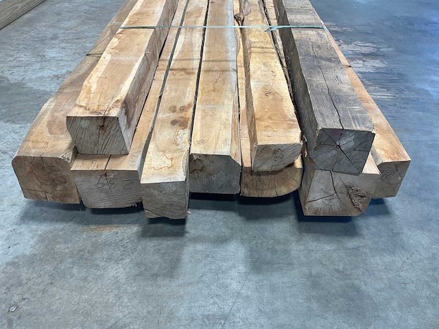 Teak balk 230x7-15 cm (10x) - afbeelding 3 van  8