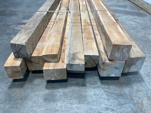 Teak balk 230x7-15 cm (10x) - afbeelding 5 van  8